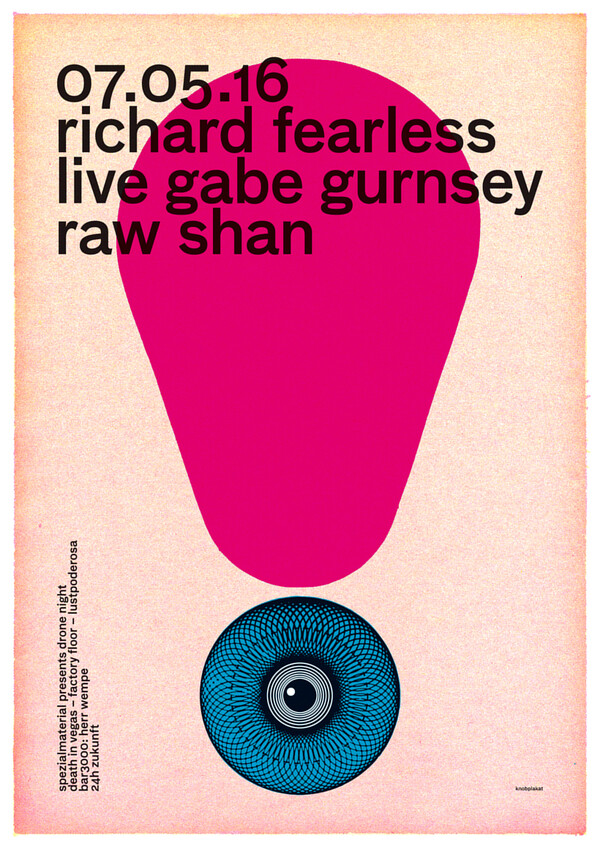 Drone Night: RICHARD FEARLESS (Death in Vegas) & GABE GURNSE Live (Factory Floor), Raw Shan (Lustpoderosa, ZH)