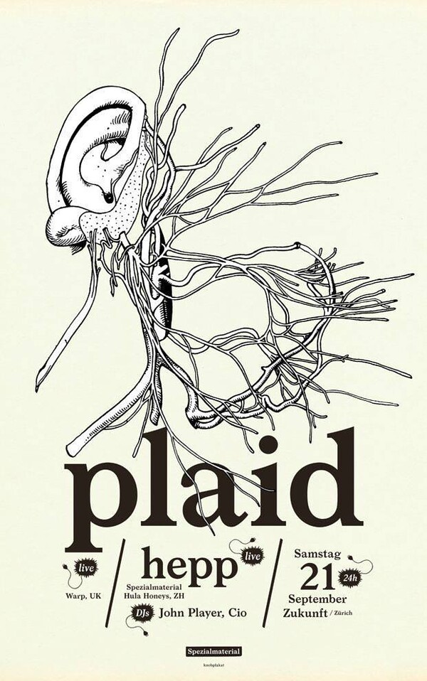 Plaid live (UK, Warp), Hepp live, John Player, Cio