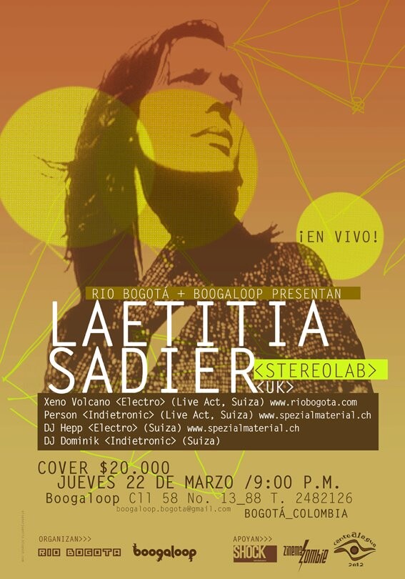 Rio Bogota Tour: Live Letitia Sadier (UK Stereolab) / Person / Hepp